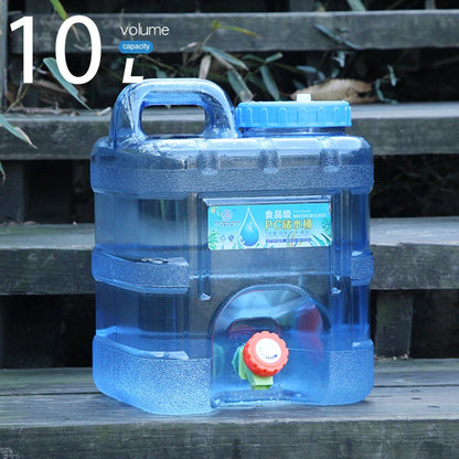 Contenedor de agua portátil con grifo, gran capacidad para acampar, almacenamiento de agua para cocinar, 6/8/13/18L