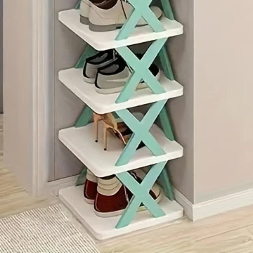 Estantes para zapatos, organizador de almacenamiento, estantes para zapatos desmontables, ahorra familia, estante para el hogar, estante para zapatos Simple multicapa, gabinete de Color