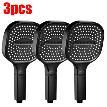 Cabezal de ducha de alta presión con Panel grande de 13CM con filtro, 3 modos, boquilla de lluvia con pulverizador de gran flujo, cabezal de ducha cuadrado para baño